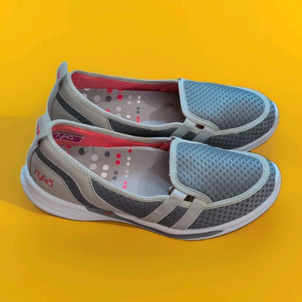 RYKA Women Gray Mesh Slip-On Athletic Sneaker Size 5.5 Shoe EU 37 GUC
